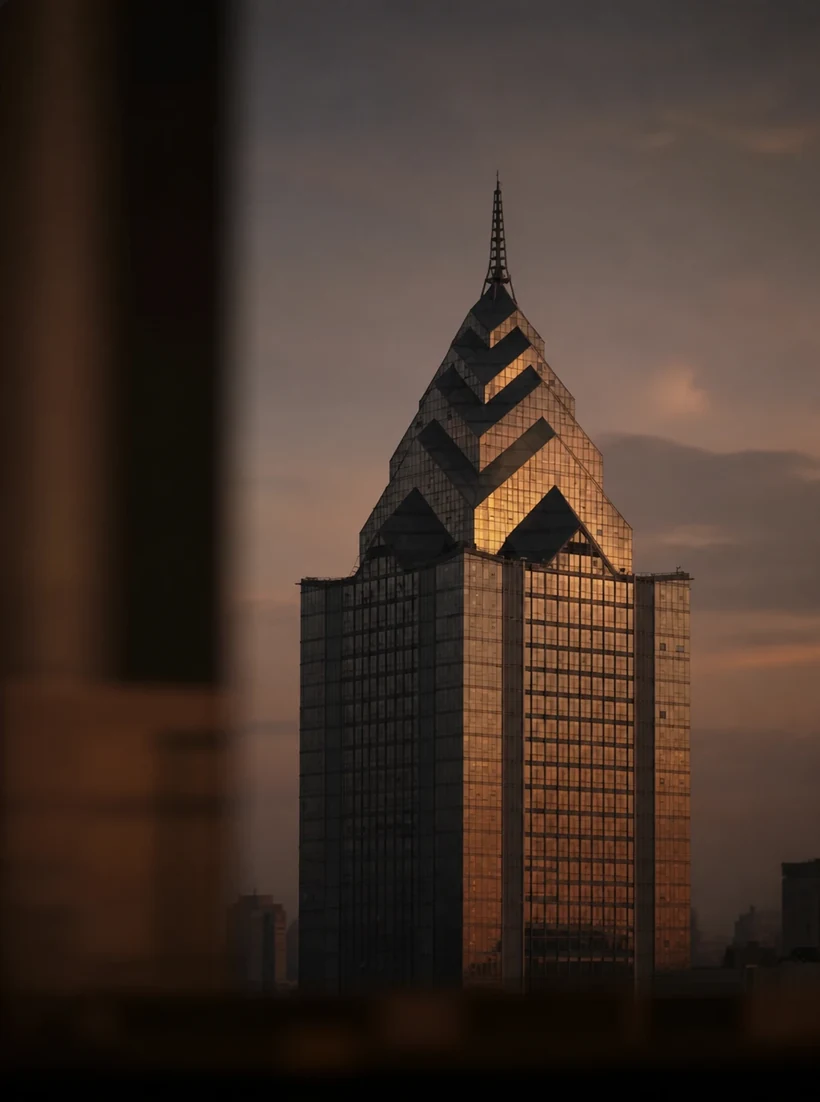 暮光里的乌鲁木齐城市建筑